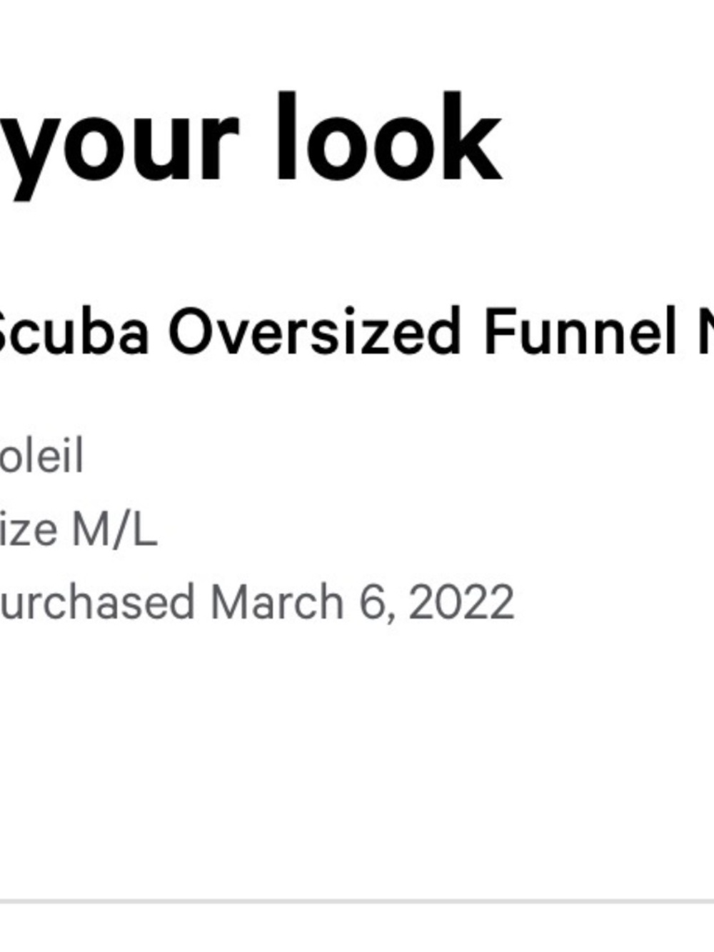 Scuba Oversized Funnel Neck - Picture 2 of 2